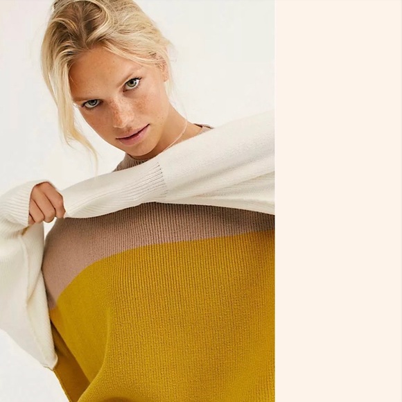 Free People Easy Street Color Block Tunic Sweater - Picture 3 of 8